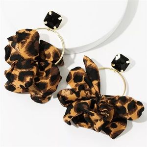Leopard luxury fashion designer earrings